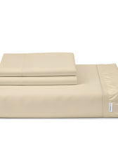 Egyptian Cotton Queen Size Beige Fitted Sheet 180X200+30CM with Pillow Case - Cotton Home