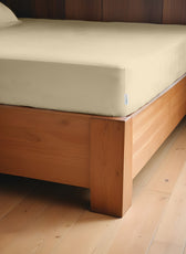 Egyptian Cotton Double Size Beige Fitted Sheet 120X200+25CM with Pillow case - Cotton Home