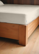 Egyptian Cotton Twin Size Ivory Fitted Sheet 160X200+30CM with Pillow Case - Cotton Home