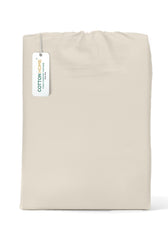 Egyptian Cotton Twin Size Ivory Fitted Sheet 160X200+30CM with Pillow Case - Cotton Home