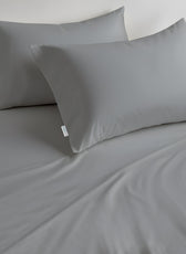 Egyptian Cotton King Size Silver Fitted Sheet 200X200+30CM with Pillow Case - Cotton Home
