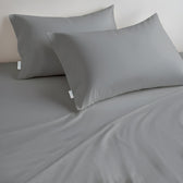 Egyptian Cotton King Size Silver Fitted Sheet 200X200+30CM with Pillow Case