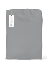 Egyptian Cotton King Size Silver Fitted Sheet 200X200+30CM with Pillow Case - Cotton Home