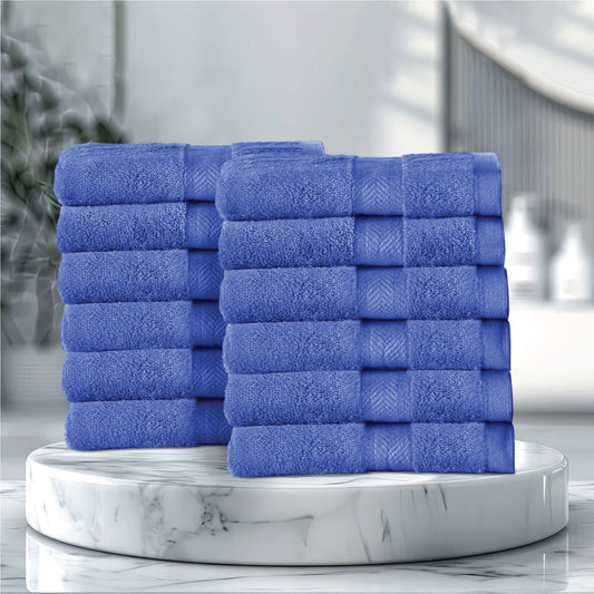 Cotton Face Towel 30x30 CM 12 Piece Set-Soft Feel, Quick Dry, Highly Absorbent Durable Towels