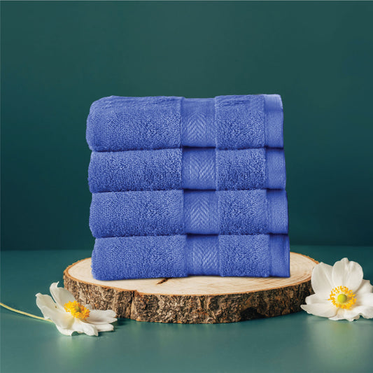 Cotton Face Towel 30x30 CM 4 Piece Set-Soft Feel, Quick Dry, Highly Absorbent Durable Towels