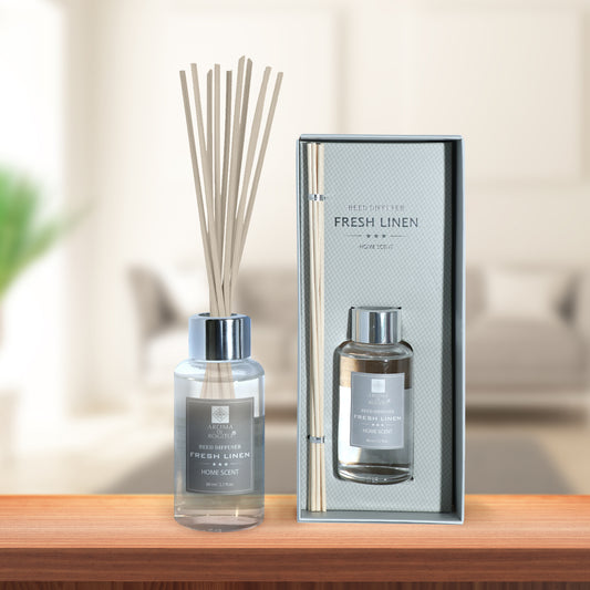 Cotton Home Reed Diffuser Fragrance Set For Bedroom Living Room Office - Fresh Linen