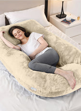 Serenity Velvet Pregnancy Pillow G-Shape Full Body Pillow  With Removable Cover - Cotton Home