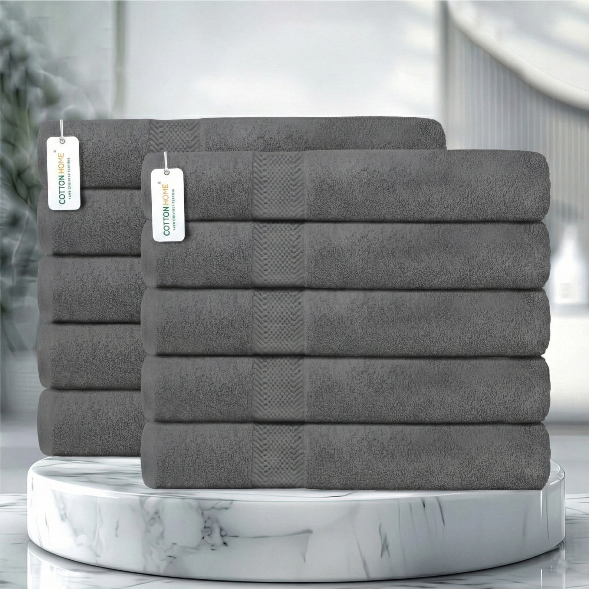 Cotton Bath Towel 70x140 CM 10 Piece Set-Soft Feel, Quick Dry, Highly Absorbent Durable Towels