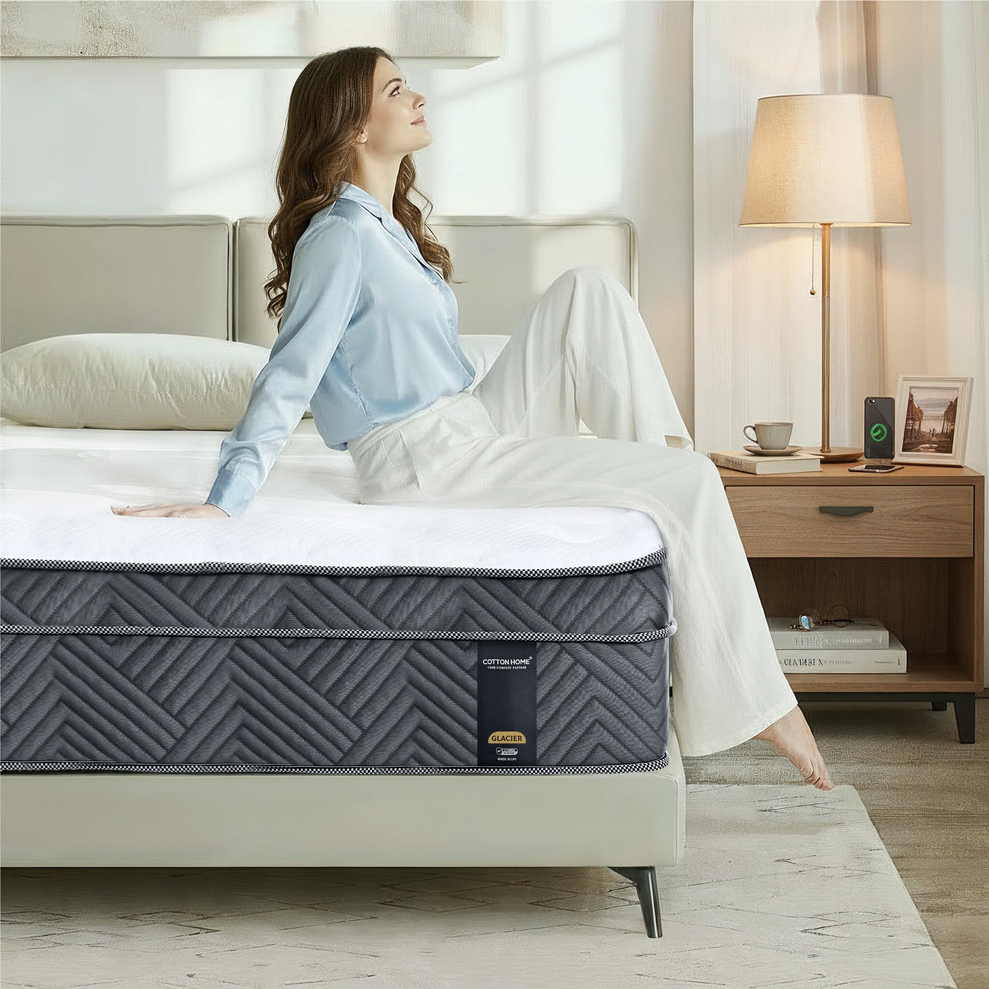 Cotton Home Glacier Memory Foam Pocket Spring Mattress King