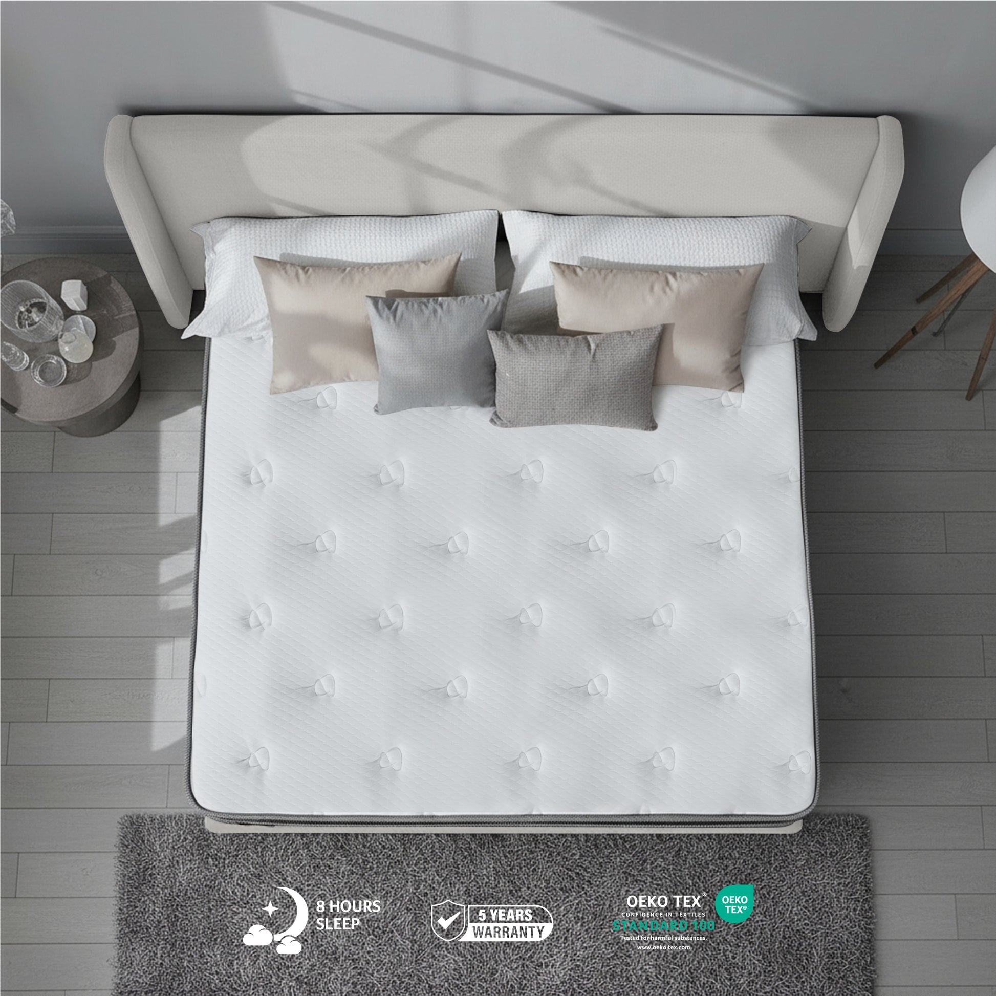 Cotton Home Glacier Memory Foam Pocket Spring Mattress King
