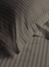 6 Piece  Duvet Cover Set 240x260cm King - Gray Stripe - Cotton Home