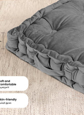 Serenity Velvet Multipurpose Seat Cushion 40x40cm Square Shape Seating - Cotton Home