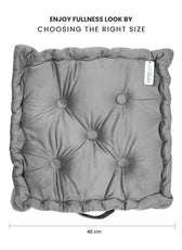 Serenity Velvet Multipurpose Seat Cushion 40x40cm Square Shape Seating - Cotton Home