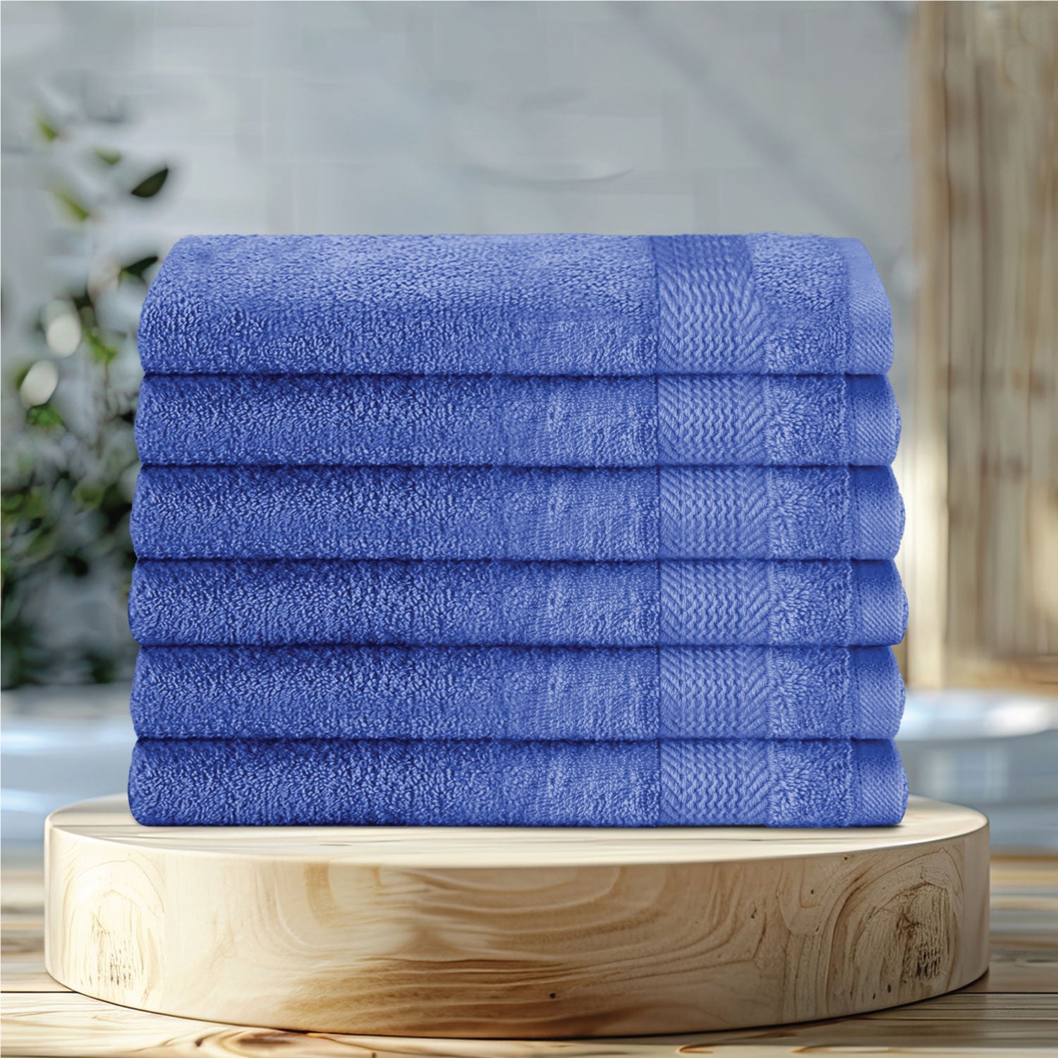 Cotton Hand Towel 50x100 CM 6 Piece Set-Soft Feel, Quick Dry, Highly Absorbent Durable Towels