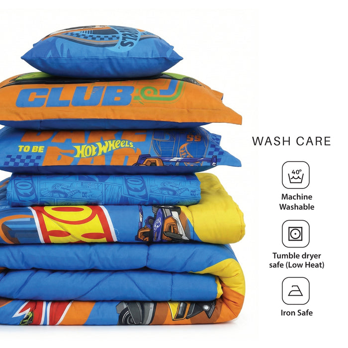 Hot Wheels Kids Bedding Set – 5 Piece Comforter Set