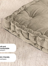 Serenity Velvet Multipurpose Seat Cushion 40x40cm Square Shape Seating - Cotton Home