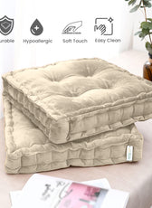 Serenity Velvet Multipurpose Seat Cushion 40x40cm Square Shape Seating - Cotton Home