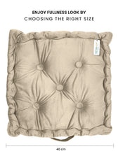 Serenity Velvet Multipurpose Seat Cushion 40x40cm Square Shape Seating - Cotton Home