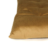 Velvet Slip Free Tufted  Chair Cushion Khaki 40x40cm