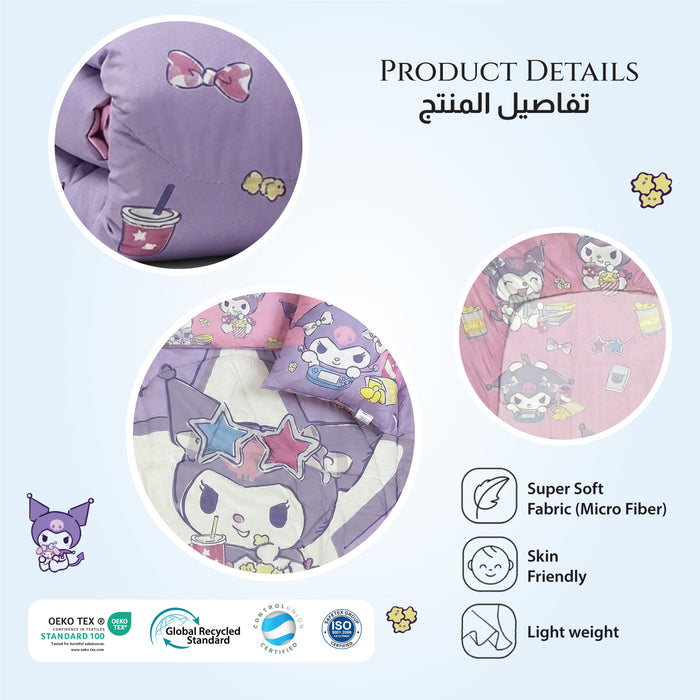 Kuromi Kids Bedding Set – 5 Piece Comforter Set