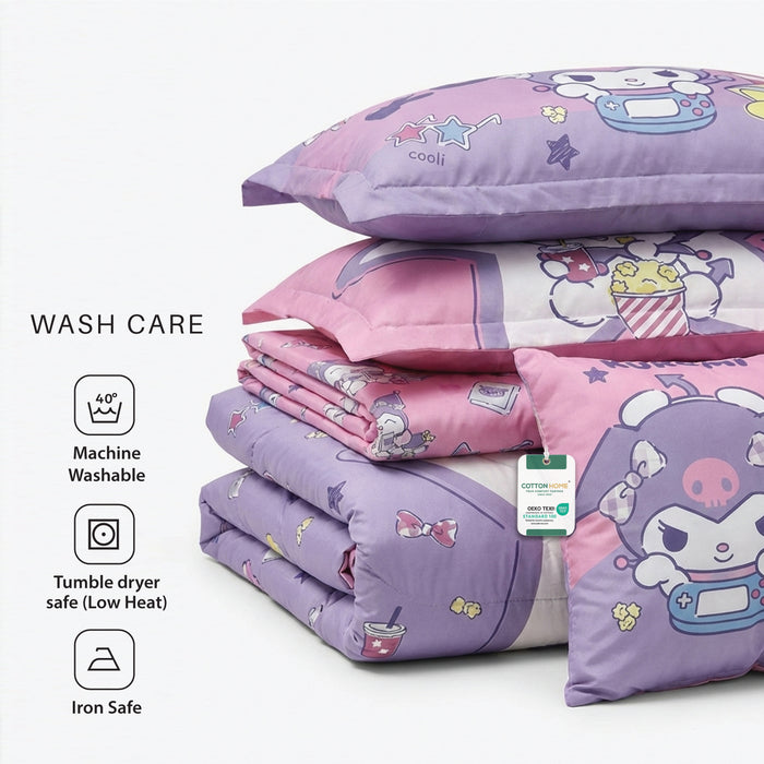 Kuromi Kids Bedding Set – 5 Piece Comforter Set