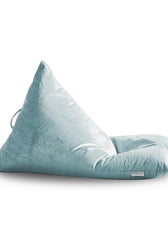 Adult Velvet Sky Blue Lazy Bean Bag Chair - Cotton Home
