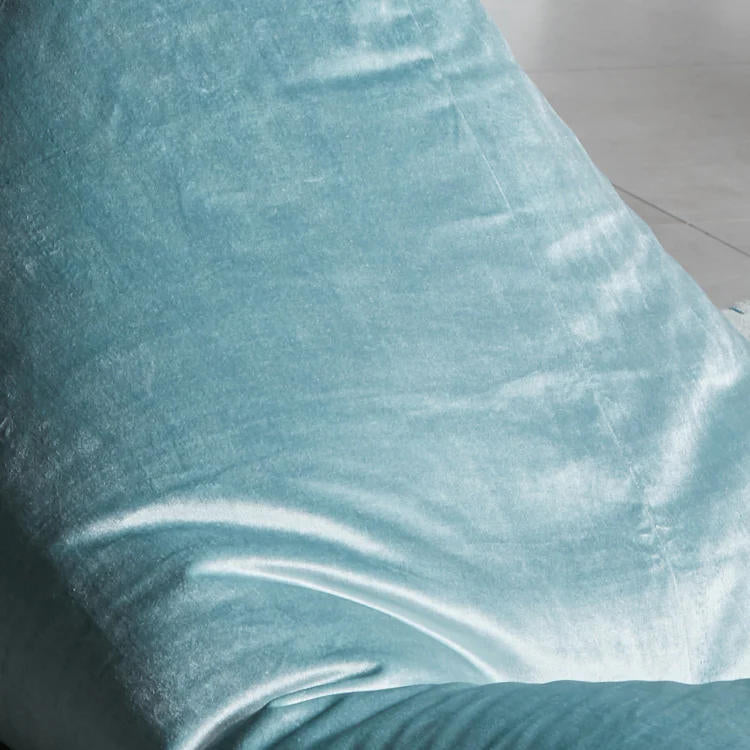 Adult Velvet Sky Blue Lazy Bean Bag Chair