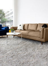 Lesa Brown Square Arm 3-Seater Leather Sofa - Cotton Home