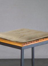 Velvet Slip Free Tufted  Chair Cushion Light Beige 40x40cm - Cotton Home