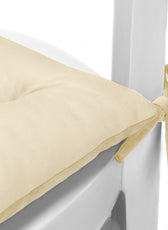Velvet Slip Free Tufted  Chair Cushion Light Beige 40x40cm - Pack of 2 - Cotton Home