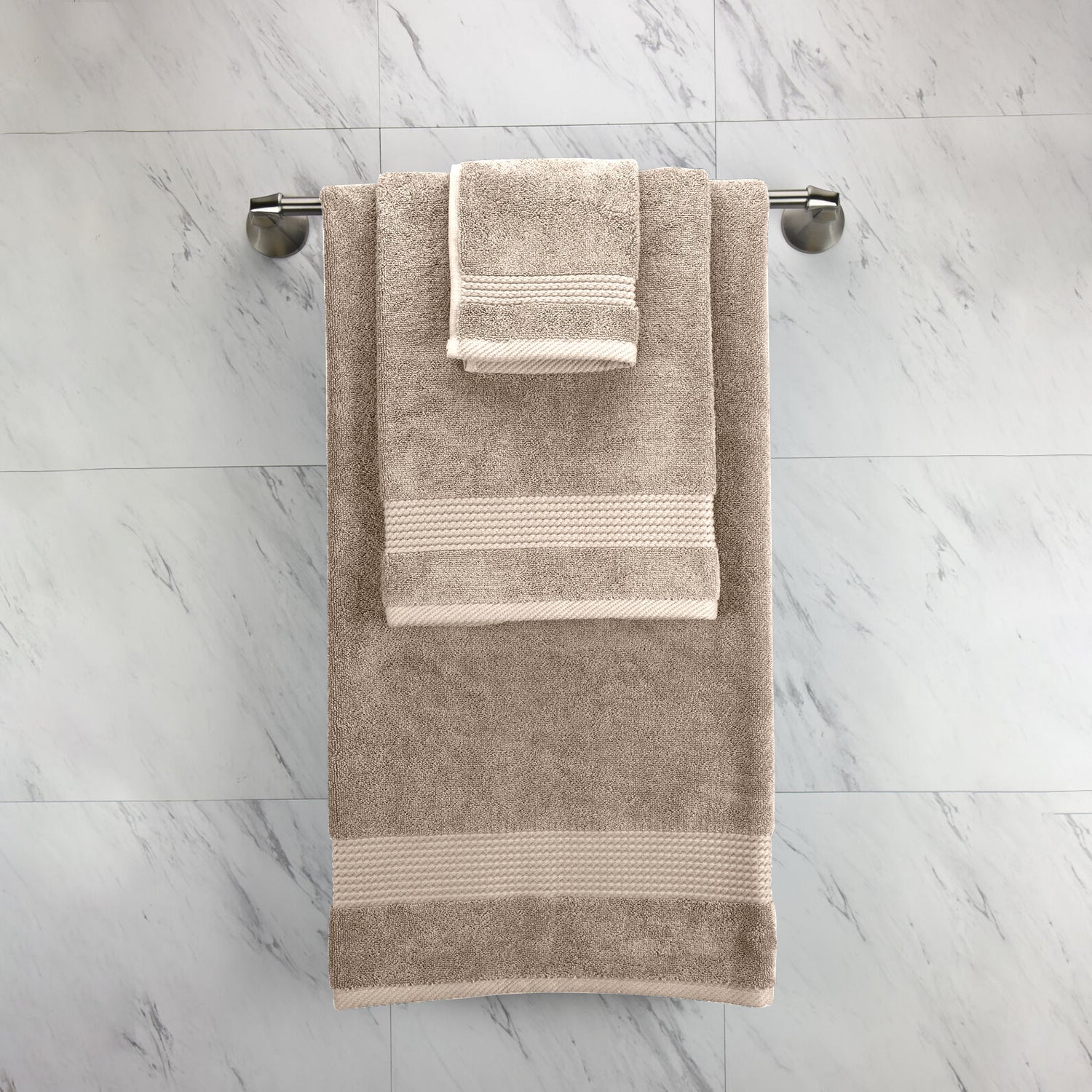 Cotton Home Ultimate Towel Collection - 8 Piece Bundle Light Brown