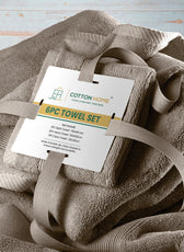 Cotton Home Ultimate Towel Collection - 6 Piece Bundle Light Brown - Cotton Home