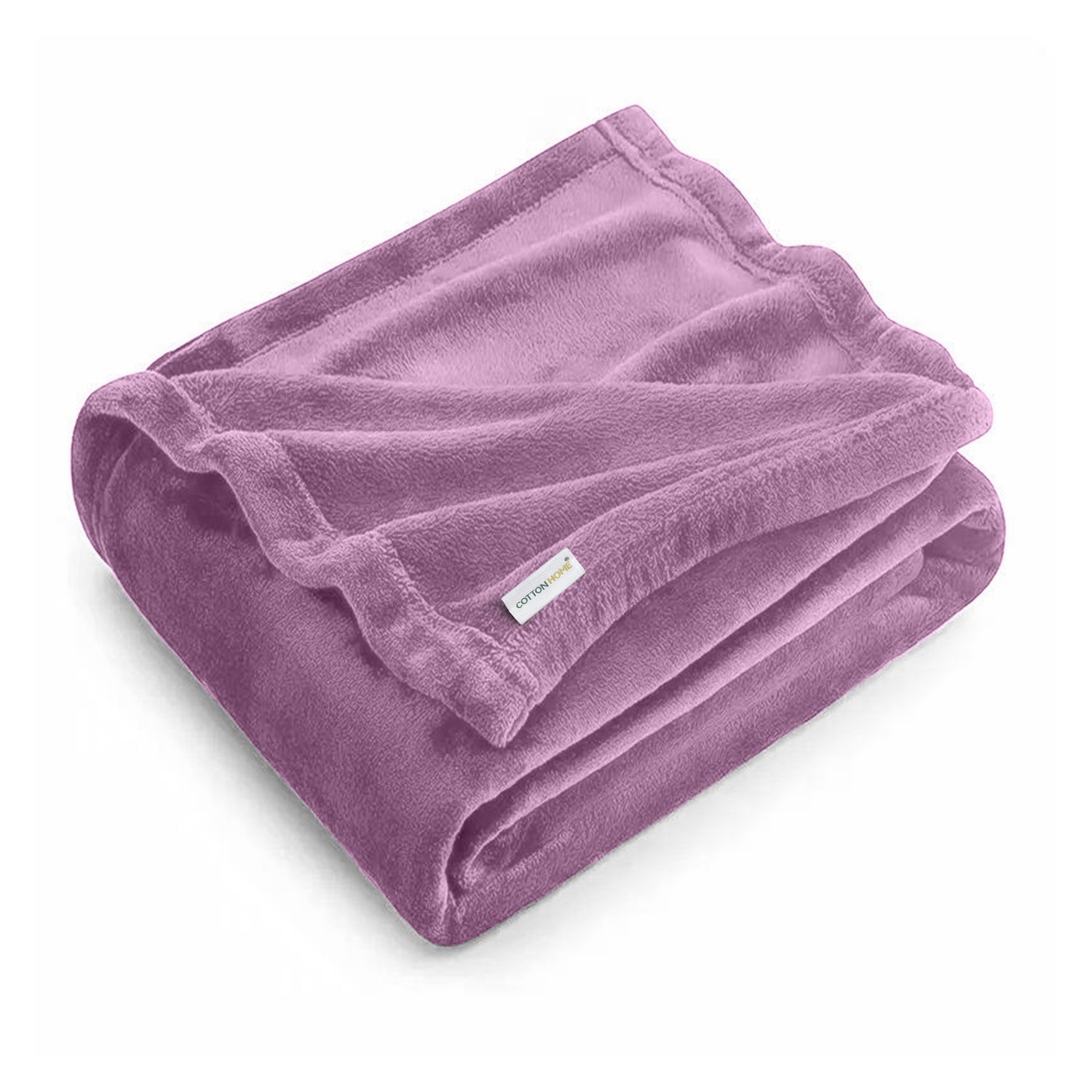 Flannel Blanket Queen 220x240cm Suitable for All Seasons, Warm Throw Blanket  - Light Purple