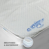 Premium Cooling Mattress Protector 160x200+35CM | Breathable & Waterproof by Cotton Home