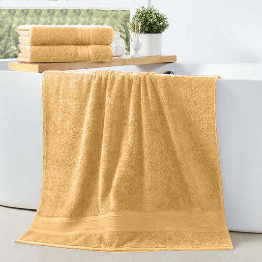 Premium Mango Pack of 2  600gsm High Quality Cotton Bath Towel 70x140cm