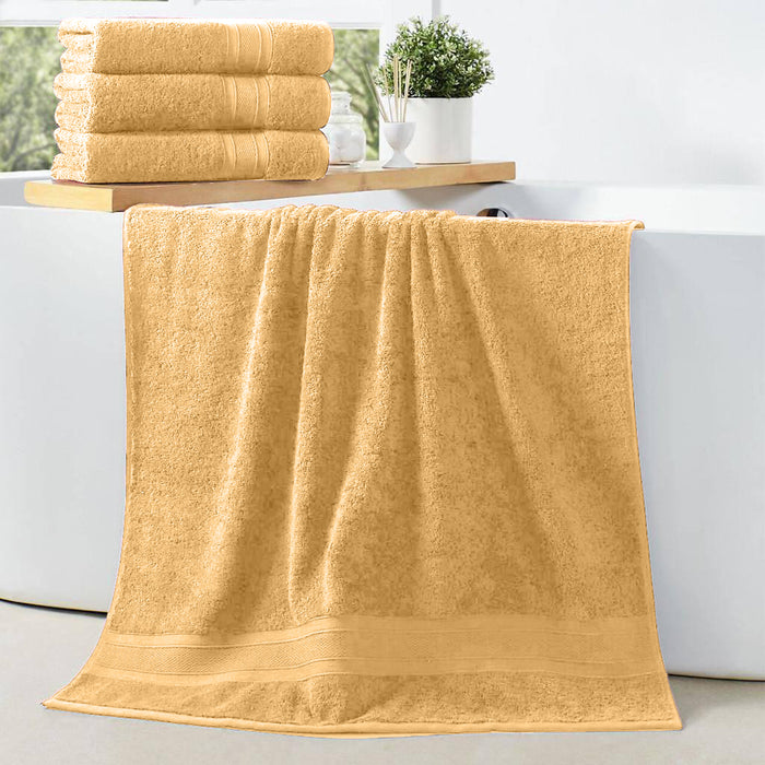 Cotton Bath Towel 70x140 CM 4 Piece Set, Mango