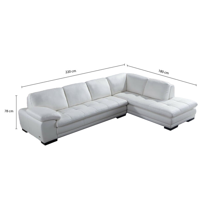 Marcels Wide PVC Leather Match Sofa & Chaise
