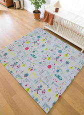 Baby Crawling Mat 200x180CM Large Reversible Waterproof, Non-Slip Play Mat with Beach Design