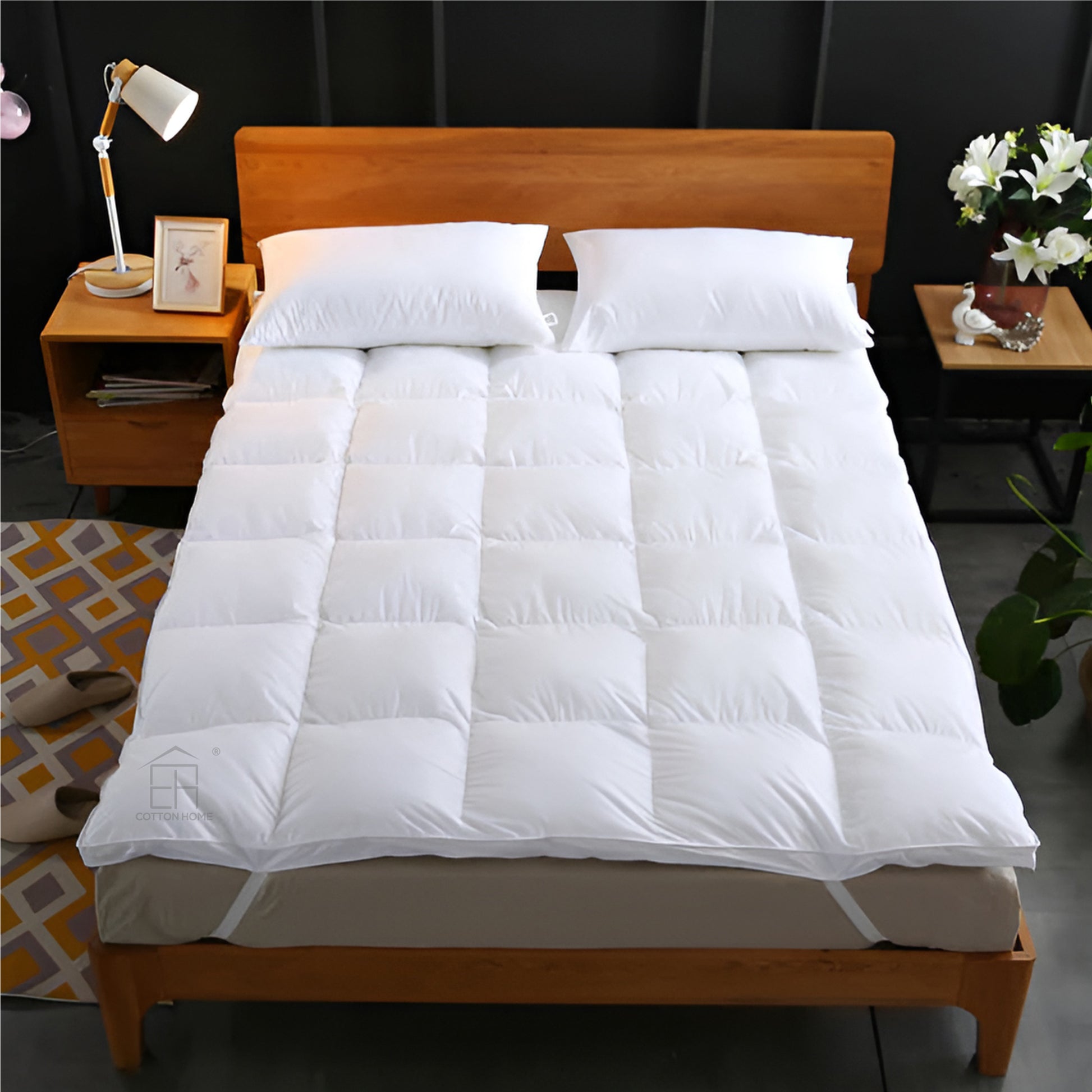 Mattress Topper Extra Thick 180x200+10cm White