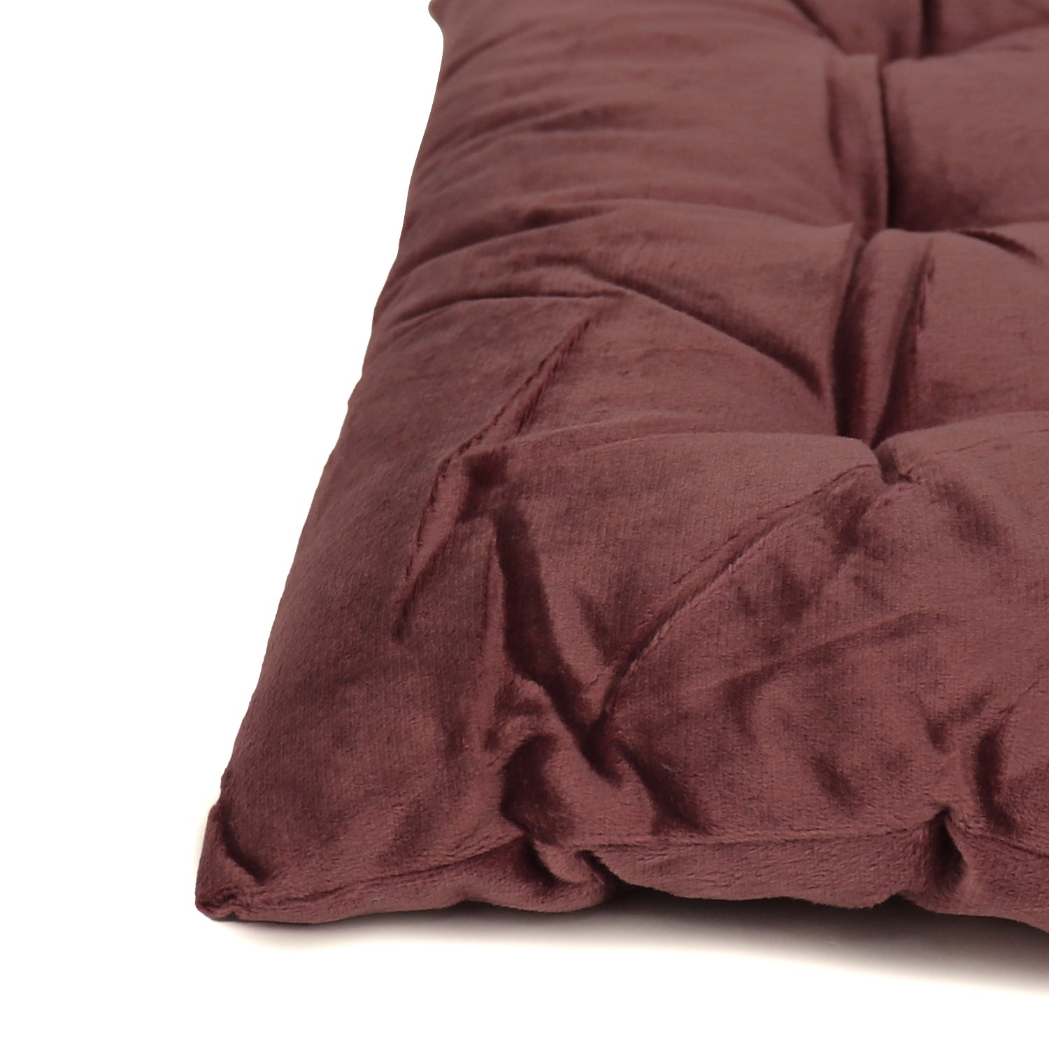 Velvet Slip Free Tufted  Chair Cushion Mauve 40x40cm - Pack of 4