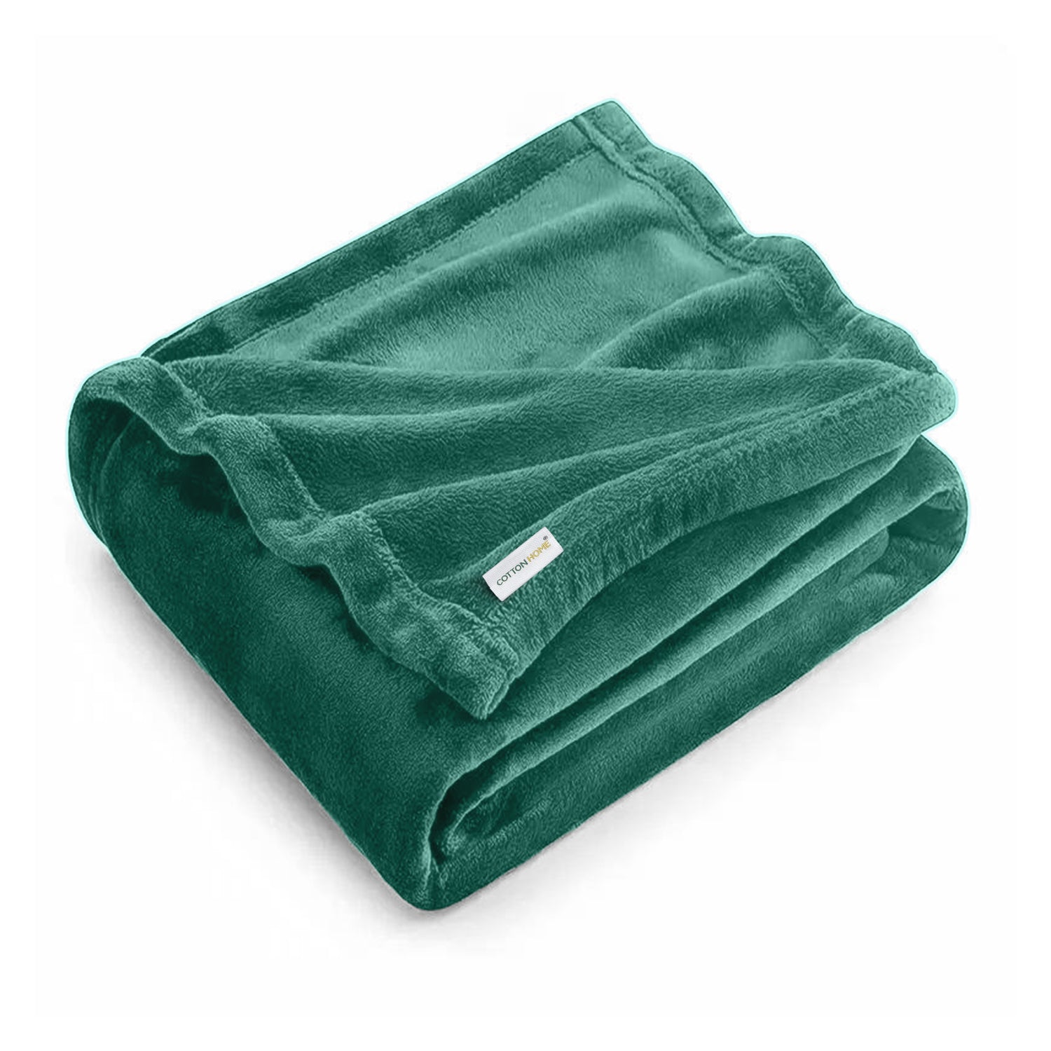 Flannel Blanket Queen 220x240cm Suitable for All Seasons, Warm Throw Blanket  - Mint green