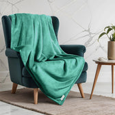 Flannel Blanket Queen 220x240cm Suitable for All Seasons, Warm Throw Blanket  - Mint green