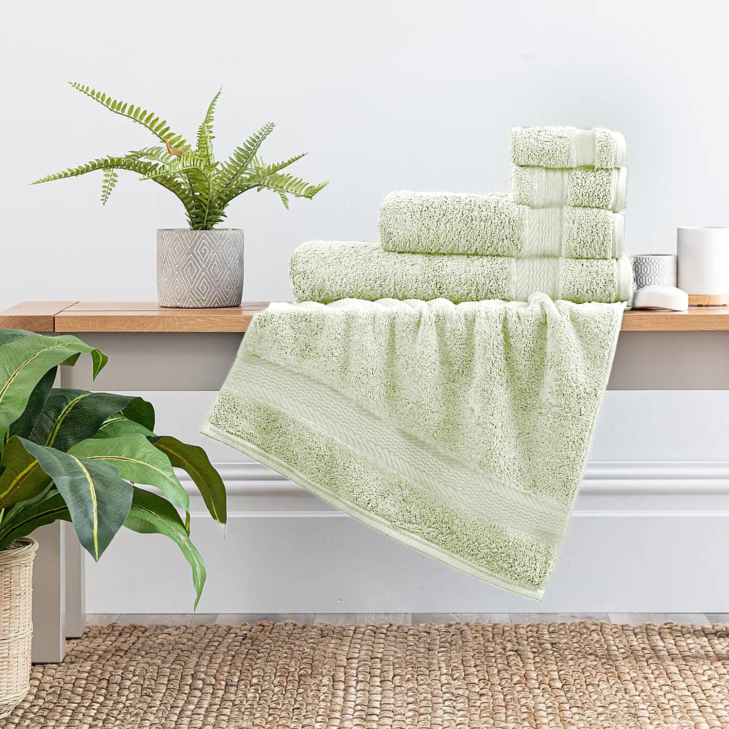 Cotton Home Ultimate Towel Collection - 4 Piece Bundle Mint