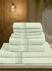 Cotton Home Ultimate Towel Collection - 8 Piece Bundle Mint - Cotton Home