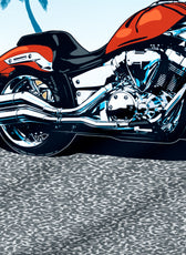 Kids Duvet Cover Set - 4 Pc - Motorcycle Print 160x220cm | Cotton Home - Cotton Home