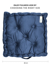 Serenity Velvet Multipurpose Seat Cushion 40x40cm  Pack of 2  Square Shape Seating - Cotton Home