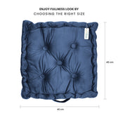 Serenity Velvet Multipurpose Seat Cushion 40x40cm  Pack of 2  Square Shape Seating