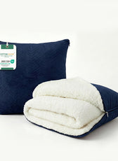 Dormella 2-in-1 Cushion with Blanket 40x40cm Cushion with 160x220cm Blanket Navy Blue