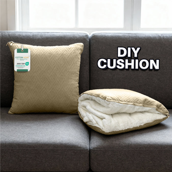 Dormella 2-in-1 Cushion with Blanket 40x40cm Cushion with 160x220cm Blanket Beige