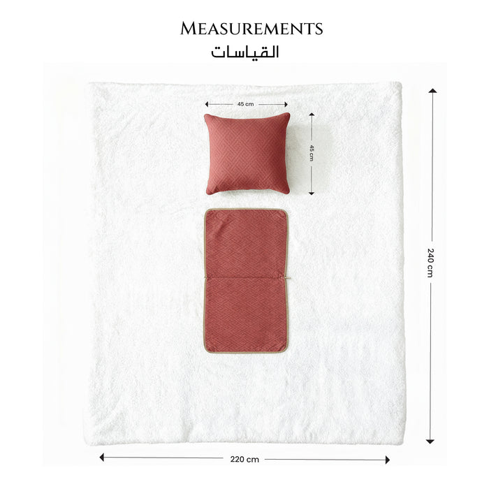 Dormella 2-in-1 Cushion with Blanket 40x40cm Cushion with 220x240cm Blanket Pink
